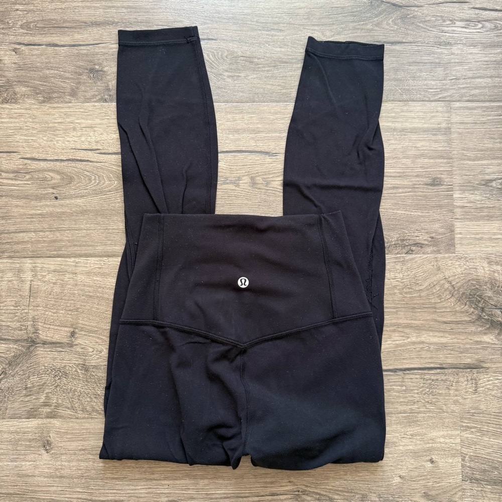 Lululemon Unlimit Black High Rise Nulu Leggings Size 2 Women W5CZMS Vintage